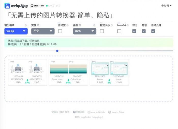 webp转换jpg 免费在线图片格式转化器源码 浏览器批量转换输出插图 webp转换jpg 免费在线图片格式转化器源码 浏览器批量转换输出插图