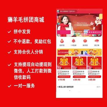 薅羊毛拼团商城小程序v2.8.6+前端插图